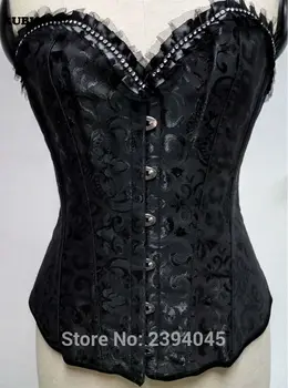 Hot Black&White Sleepwear Sexy Women Lace Tops Steel Bustier Lingerie Overbust Corset Dresses (S,M,L,XL,2XL)
Hot Black&White Sleepwear Sexy Women Lace Tops Steel Bustier Lingerie Overbust Corset Dresses (S,M,L,XL,2XL)