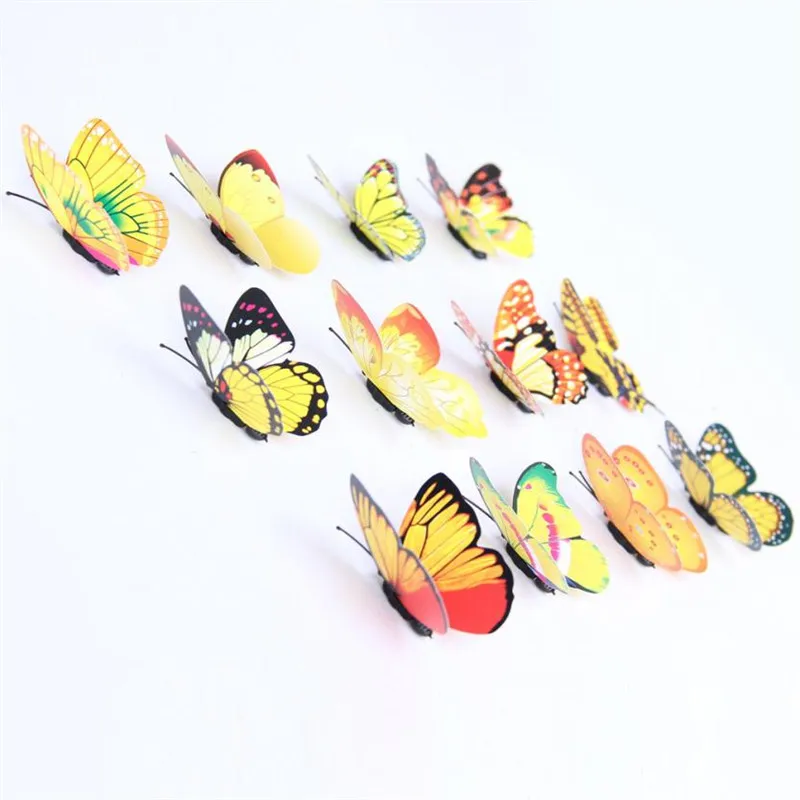 Stickers on the wall 3D DIY Decal Wall Sticker Home Decor Rainbow Butterfly Stickers Room Decor Drop shipping product X0719#30 2