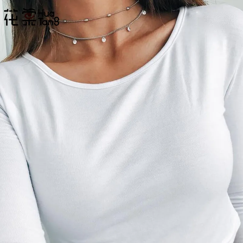 HuaTang Fashion Simple Design Crystal Shining Chains Chokers Necklaces For Women Girl Silver Chain Necklace Jewelry Kolye 4541 
HuaTang Fashion Simple Design Crystal Shining Chains Chokers Necklaces For Women Girl Silver Chain Necklace Jewelry Kolye 4541