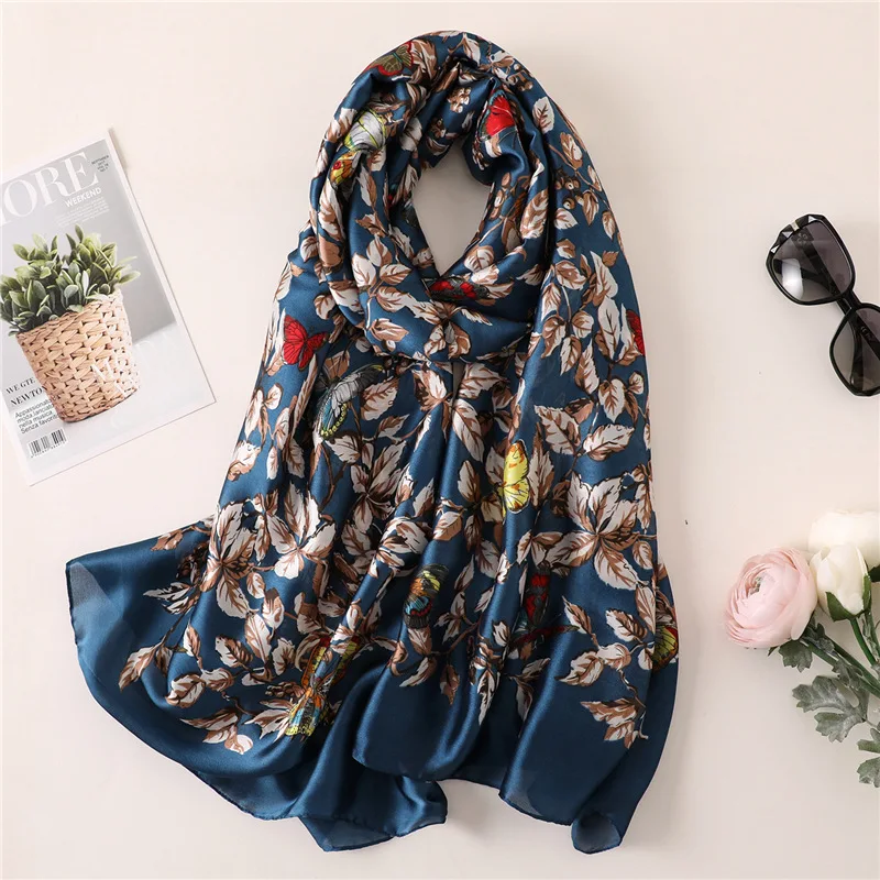 Women Silk Scarf Shawl Elegant Butterfly Print Lady Sunscreen Pashmina Scarfs Hijab Foulard Beach Scarves Head Kerchief Wrap
Women Silk Scarf Shawl Elegant Butterfly Print Lady Sunscreen Pashmina Scarfs Hijab Foulard Beach Scarves Head Kerchief Wrap