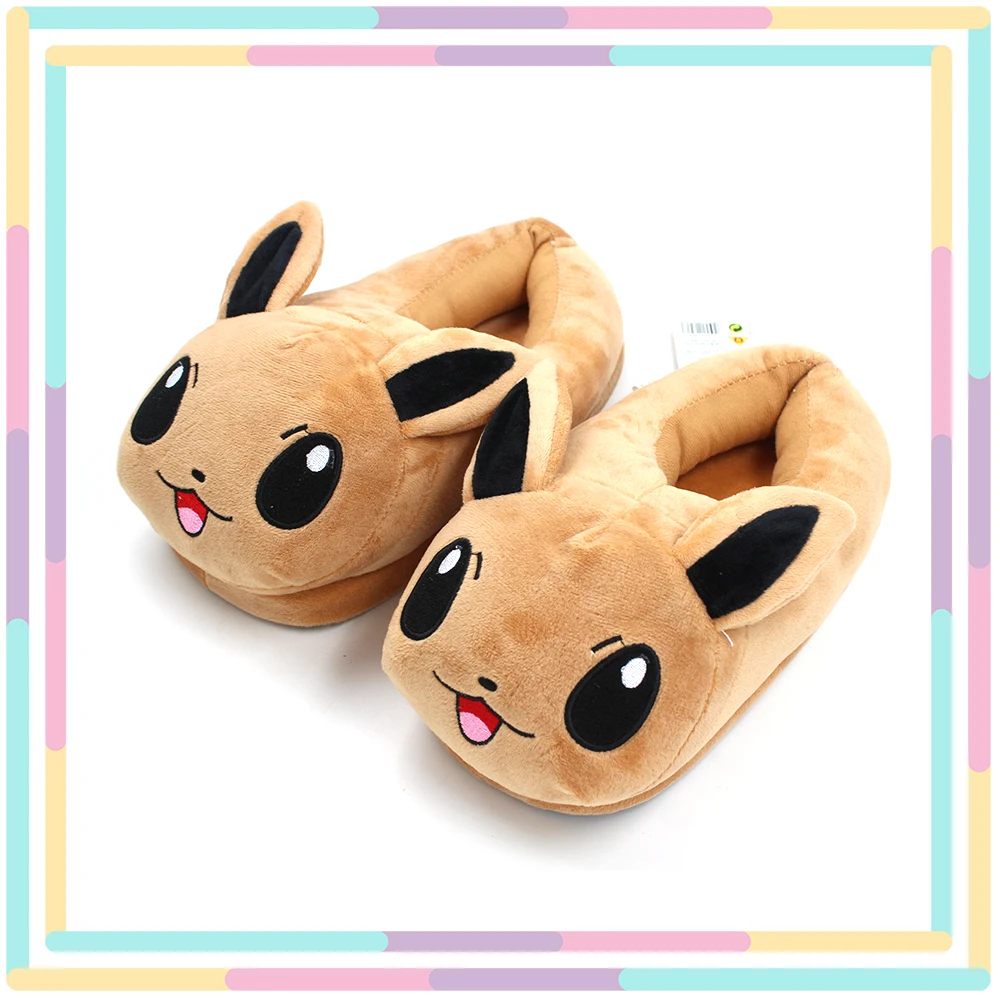 OHCOMICS/Аниме Pokemon Pikachu Eevee Snorlax/плюшевые тапочки с рисунком теплые домашние
