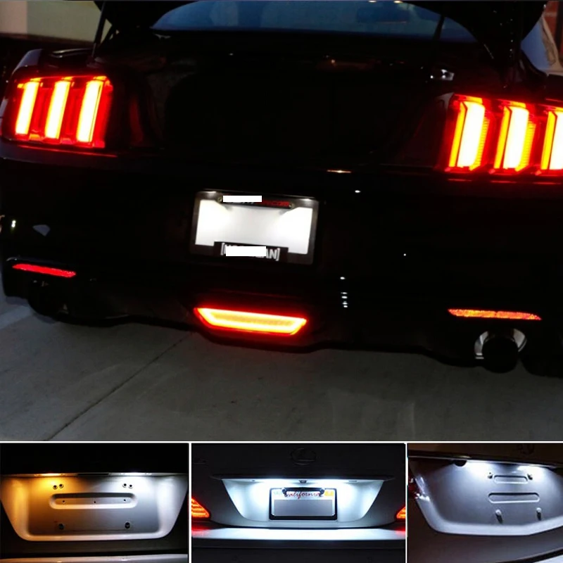 HOPSTYLING 2x 18SMD LED Number License Plate Lights for Ford Flex Taurus Mustang Focus Fusion Mercury Car Lighting Replacement
HOPSTYLING 2x 18SMD LED Number License Plate Lights for Ford Flex Taurus Mustang Focus Fusion Mercury Car Lighting Replacement