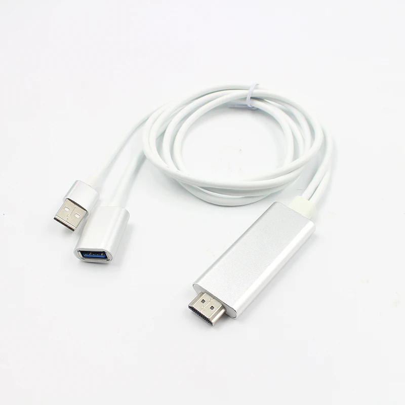 Newest HDMI Cable HDTV Adapter AV Cable for Micro8Pin USB to HDMI 1080P For iPhone 5 6 S Plus For Android Samsung Xiaomi LG Phones (4)