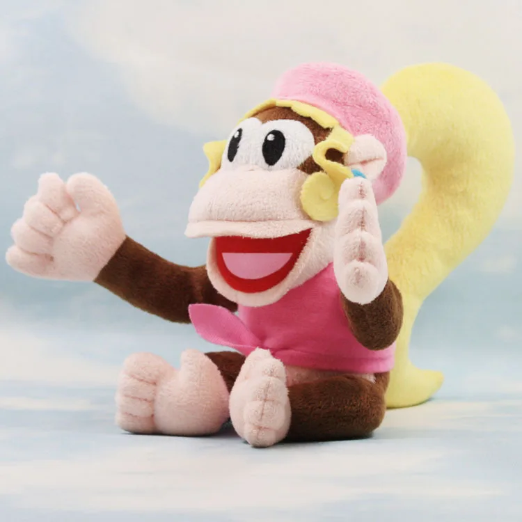 7 "18 см Diddy Kong's girlfriend Super Mario Plush Dixie Kong мяг...