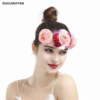 DUOJIAOYAN Flower splicing headband artifical floral women hair band elastic Boho party garland
DUOJIAOYAN Flower splicing headband artifical floral women hair band elastic Boho party garland