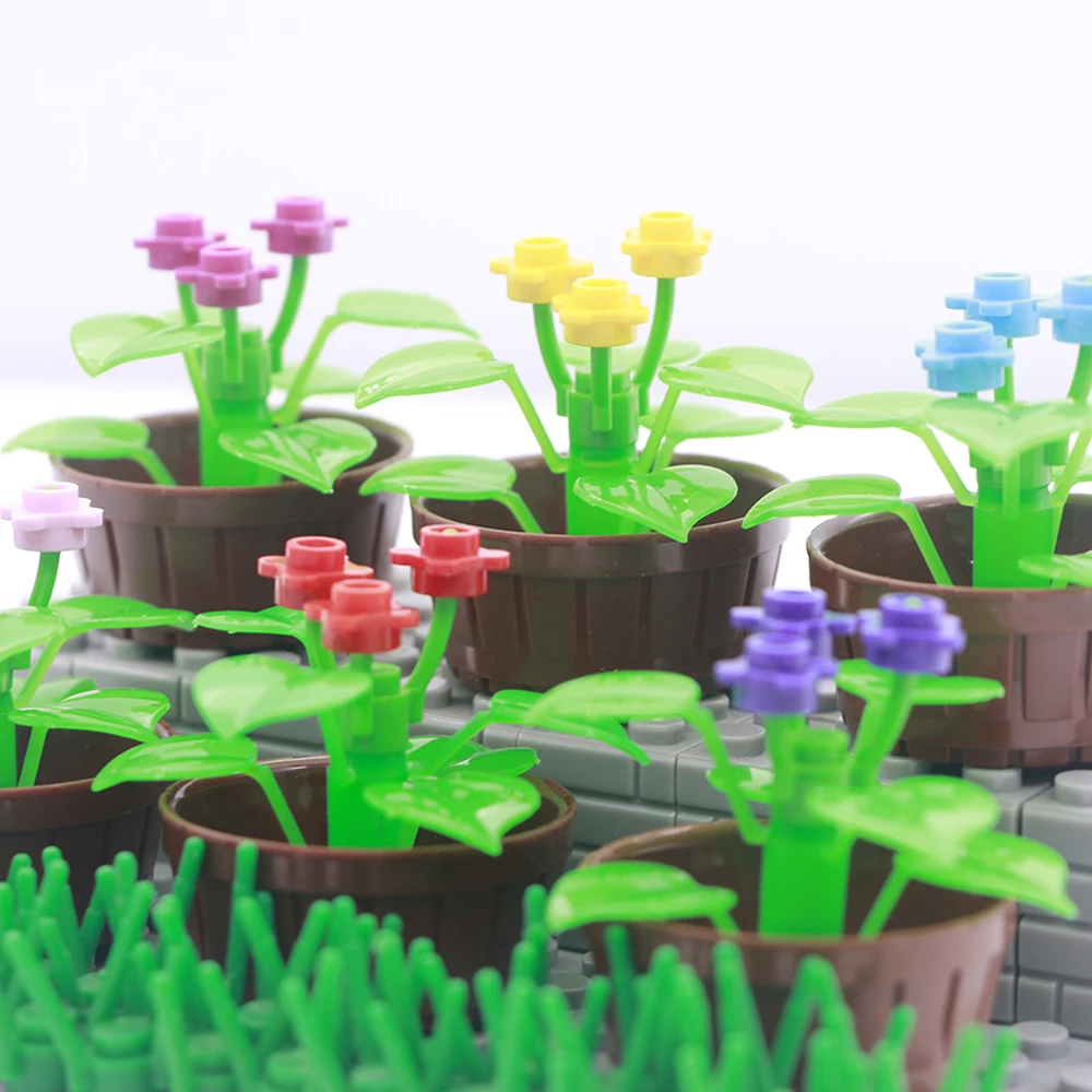 City Jungle Building Blocks Flower Tree Set Grass Garden Creator Camp Friends MOC Bricks Toys For Children Compatible LegoINGlys (9)