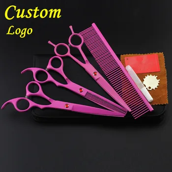 Custom 4 kit japan 440c pink pet 7 inch shears dog grooming hair scissors cutting thinning curved barber hairdressing scissors
Custom 4 kit japan 440c pink pet 7 inch shears dog grooming hair scissors cutting thinning curved barber hairdressing scissors
