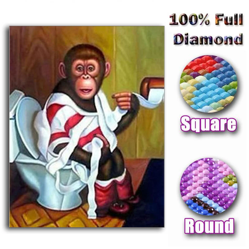 Monkey toliet Cabin Full Diamond 5D DIY Diamond Painting Embroidery Cross Stitch Mosaic Painting Home Decor for WC room
Monkey toliet Cabin Full Diamond 5D DIY Diamond Painting Embroidery Cross Stitch Mosaic Painting Home Decor for WC room