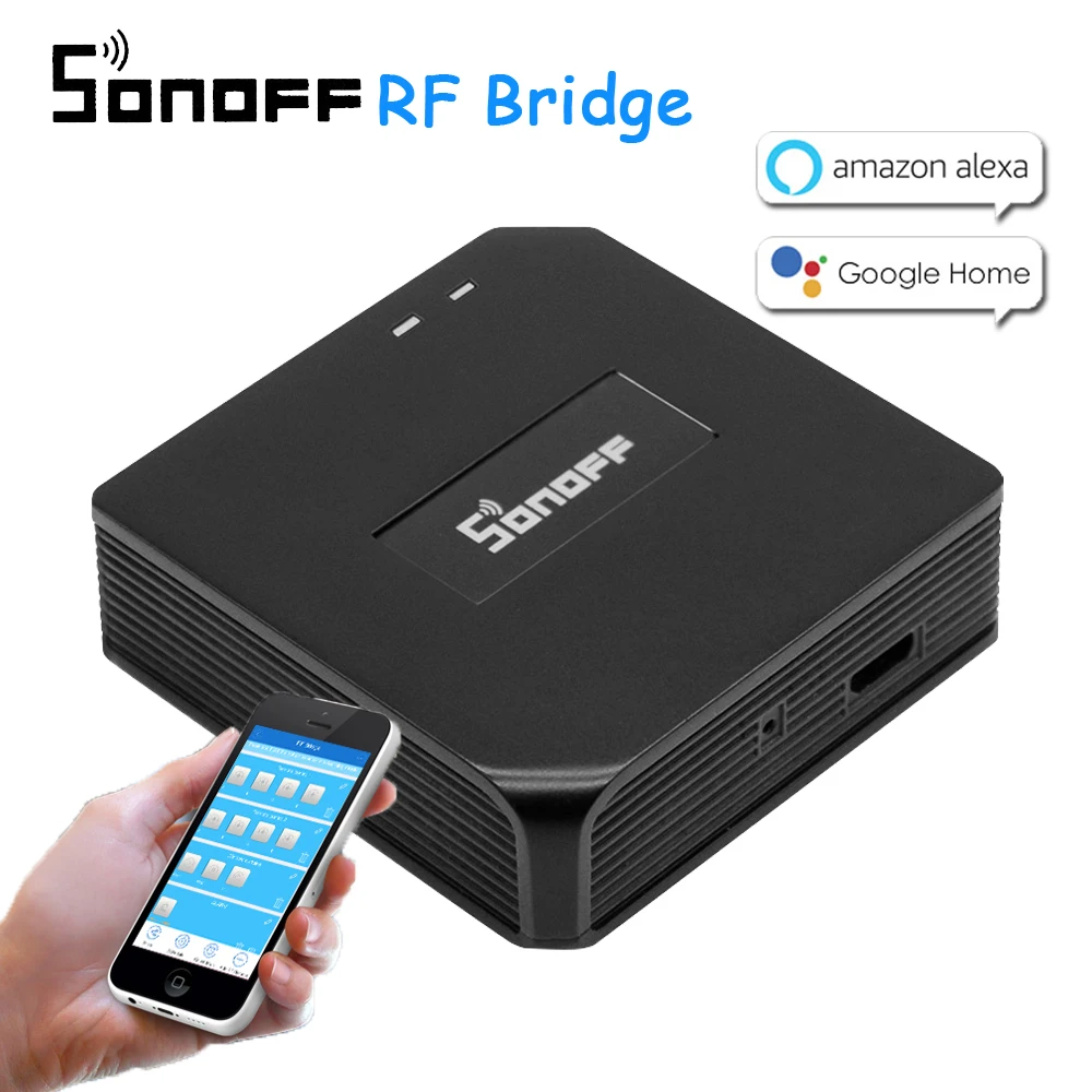Original Sonoff RF Bridge 433MHz Smart Home Automation Module Wifi Switch Universal Timer Diy 433Mhz Wireless Remote Controller
Original Sonoff RF Bridge 433MHz Smart Home Automation Module Wifi Switch Universal Timer Diy 433Mhz Wireless Remote Controller