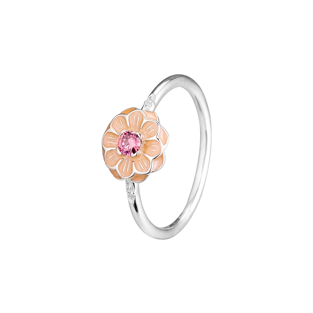 CKK 925 Sterling Silver Blooming Dahlia, Cream Enamel, Blush Pink Crystals Rings European Style DIY Jewelry
CKK 925 Sterling Silver Blooming Dahlia, Cream Enamel, Blush Pink Crystals Rings European Style DIY Jewelry