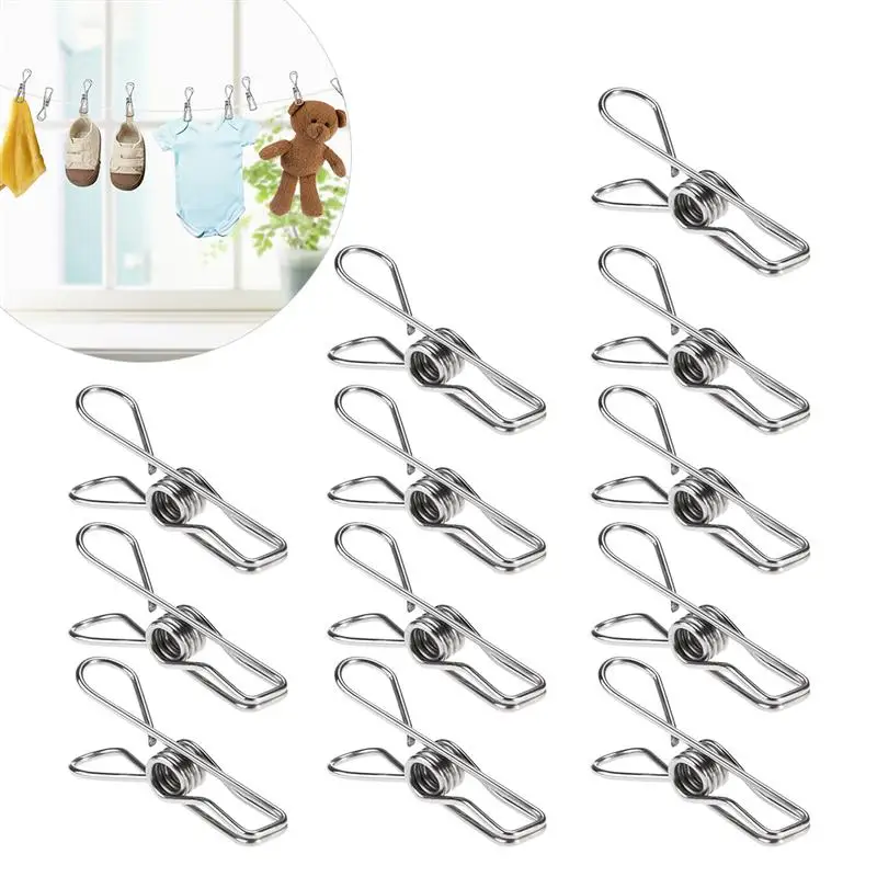 20pcs Multipurpose Stainless Steel Powerful Laundry Clips Large Clip Blanket Clothes Clothespin Clothing Sun Caught A Large Clip
20pcs Multipurpose Stainless Steel Powerful Laundry Clips Large Clip Blanket Clothes Clothespin Clothing Sun Caught A Large Clip