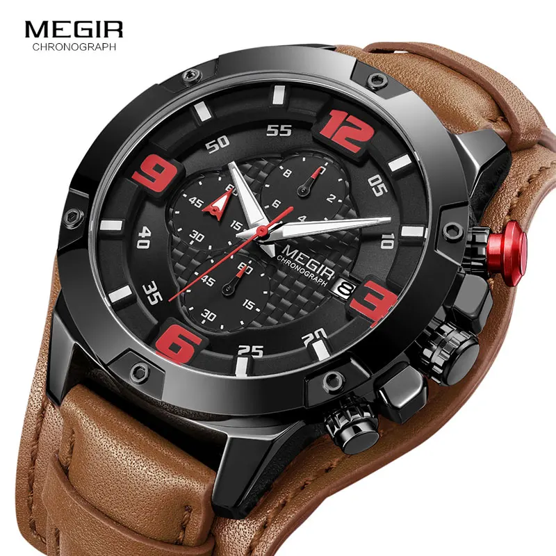 MEGIR 2099 Army Military Quartz Mens Watches Top Brand Luxury Leather Men Watch Casual Sport Male Clock Watch Relogio Masculino
MEGIR 2099 Army Military Quartz Mens Watches Top Brand Luxury Leather Men Watch Casual Sport Male Clock Watch Relogio Masculino