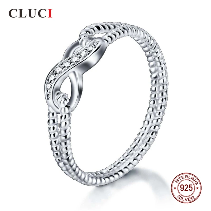 CLUCI Real 925 Sterling Silver Zircon Trendy Infinity Love Rings for Women Wedding Engagement Gift Jewelry
CLUCI Real 925 Sterling Silver Zircon Trendy Infinity Love Rings for Women Wedding Engagement Gift Jewelry