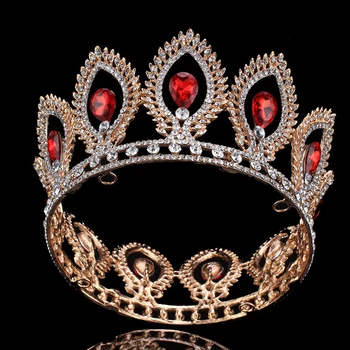 Full Round Wedding Bridal Tiaras Crowns Red Rhinestones Clear Crystal Hairband Women Bride Pageant Party Costumes Hair Jewelry
Full Round Wedding Bridal Tiaras Crowns Red Rhinestones Clear Crystal Hairband Women Bride Pageant Party Costumes Hair Jewelry