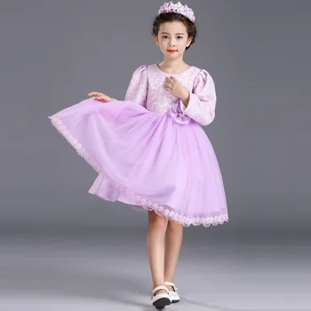 Girls Autumn Winter Princess Costume Wedding Dress Child Kids Clothing Purple Mesh Lace Flower
Girls Autumn Winter Princess Costume Wedding Dress Child Kids Clothing Purple Mesh Lace Flower