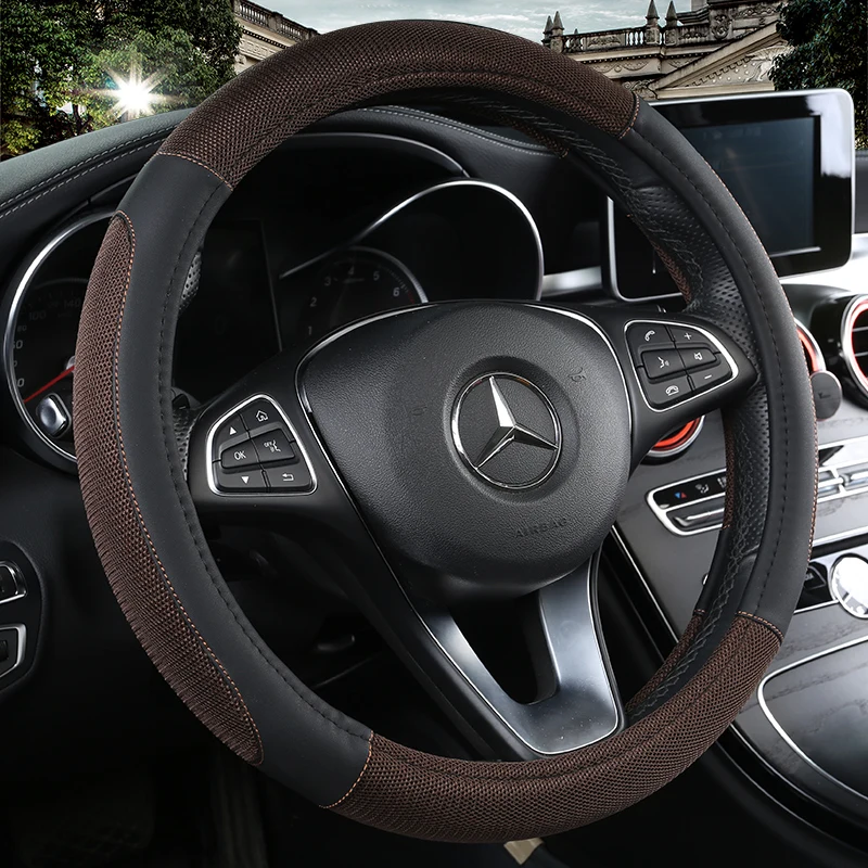 KKYSYELVA car steering wheel cover 38cm Fashion Wheel Covers for Women Lady Leather Steering-wheel Auto Interior Accessories
KKYSYELVA car steering wheel cover 38cm Fashion Wheel Covers for Women Lady Leather Steering-wheel Auto Interior Accessories