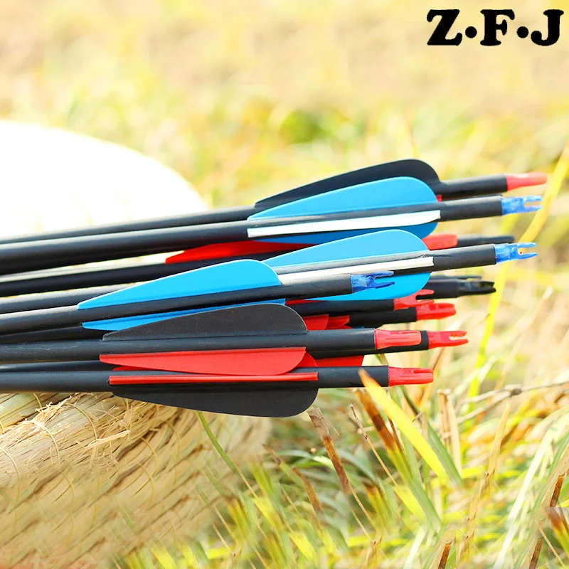 6/12/24pcs Mixed Carbon Arrow 31.5 inches 80cm Spine 500 ID 6.2mm OD 7.8mm Compound Recurve Bow Crossbow A chery Hunting
6/12/24pcs Mixed Carbon Arrow 31.5 inches 80cm Spine 500 ID 6.2mm OD 7.8mm Compound Recurve Bow Crossbow A chery Hunting