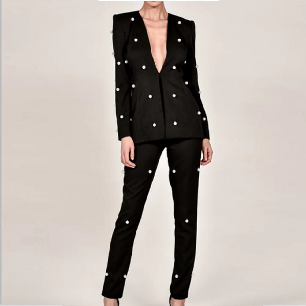 Yesexy 2020 Sexy Long Sleeve Deep V Neck Women Blazer Suit Set Two Pcs Autumn Winter Solid Color Elegant WomenSuit VR8720
Yesexy 2020 Sexy Long Sleeve Deep V Neck Women Blazer Suit Set Two Pcs Autumn Winter Solid Color Elegant WomenSuit VR8720