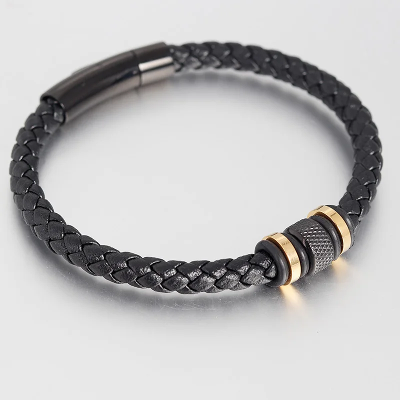 Trendy Men Genuine Leather Bracelets Charm Men Stainless Steel Magnetic Buckle Leather Bracelets&Bangles Male Bracelets
Trendy Men Genuine Leather Bracelets Charm Men Stainless Steel Magnetic Buckle Leather Bracelets&Bangles Male Bracelets