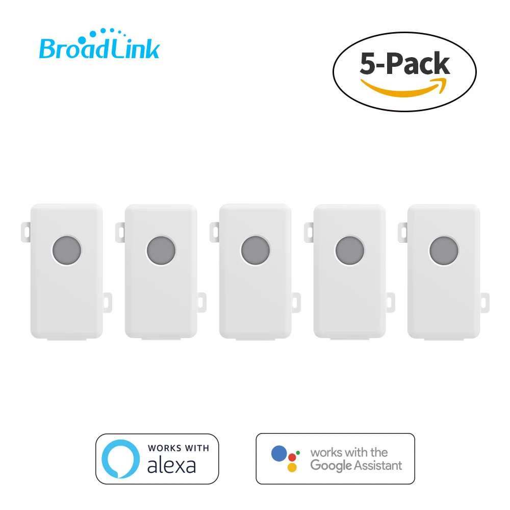 5-Pack Wireless Remote Control BroadLink SC1, DIY Wi-Fi Control Box, Wifi Switch Smart Home work with Google Home and Alexa
5-Pack Wireless Remote Control BroadLink SC1, DIY Wi-Fi Control Box, Wifi Switch Smart Home work with Google Home and Alexa