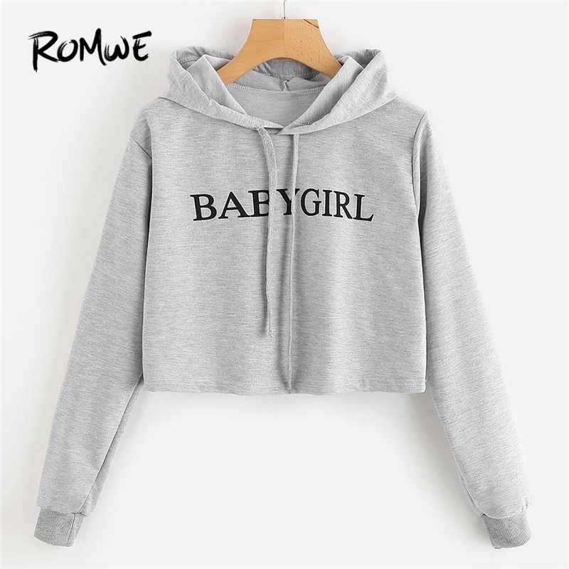 ROMWE Slogan Print Crop Hoodies Women Sweatshirt Tracksuits Casual Sportswear Letter Print Tops Autumn Drawstring Sweatshirts
ROMWE Slogan Print Crop Hoodies Women Sweatshirt Tracksuits Casual Sportswear Letter Print Tops Autumn Drawstring Sweatshirts