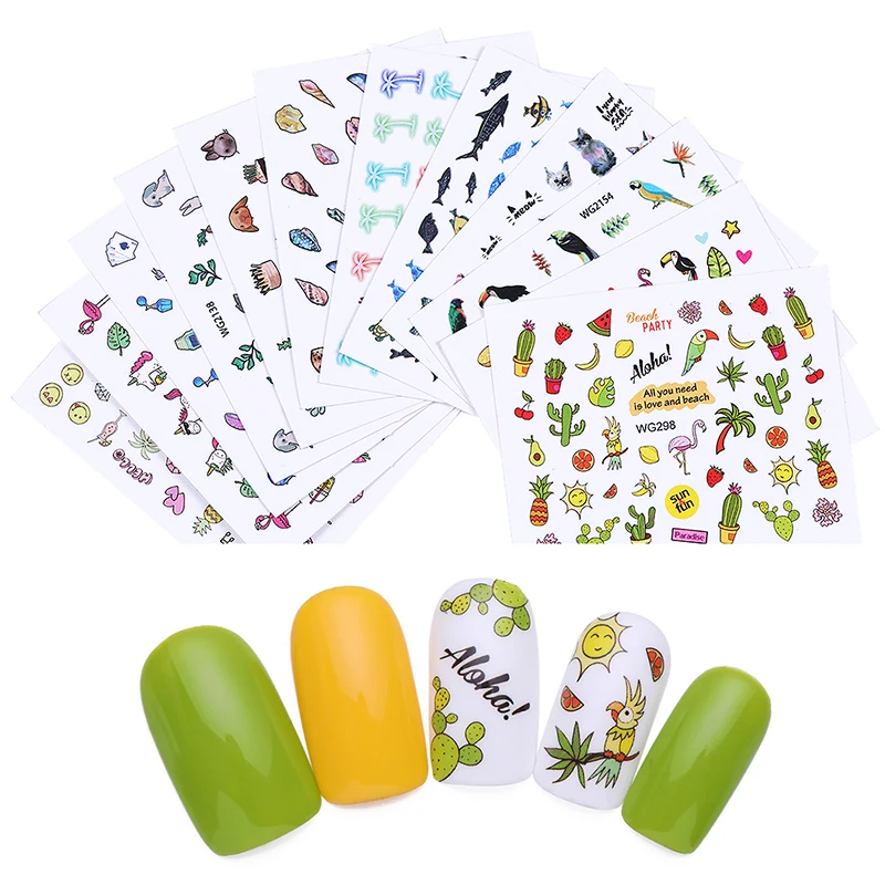 Colorful Nail Art Stickers Summer Cute Fruits Flower Mixed Patterns Nail Transfer Decals Paper for DIY Nail Design Decorations
Colorful Nail Art Stickers Summer Cute Fruits Flower Mixed Patterns Nail Transfer Decals Paper for DIY Nail Design Decorations