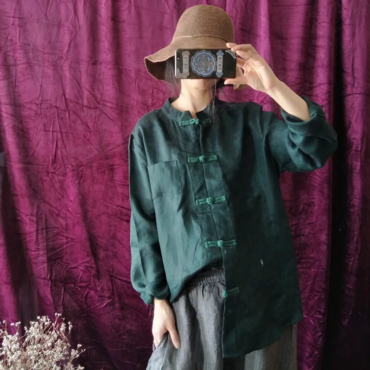Johnature Vintage 2019 Spring Clothes Regular Full Sleeve Solid Stand Collar Single Breasted Thin Shirts Cotton Linen Women Coat
Johnature Vintage 2019 Spring Clothes Regular Full Sleeve Solid Stand Collar Single Breasted Thin Shirts Cotton Linen Women Coat