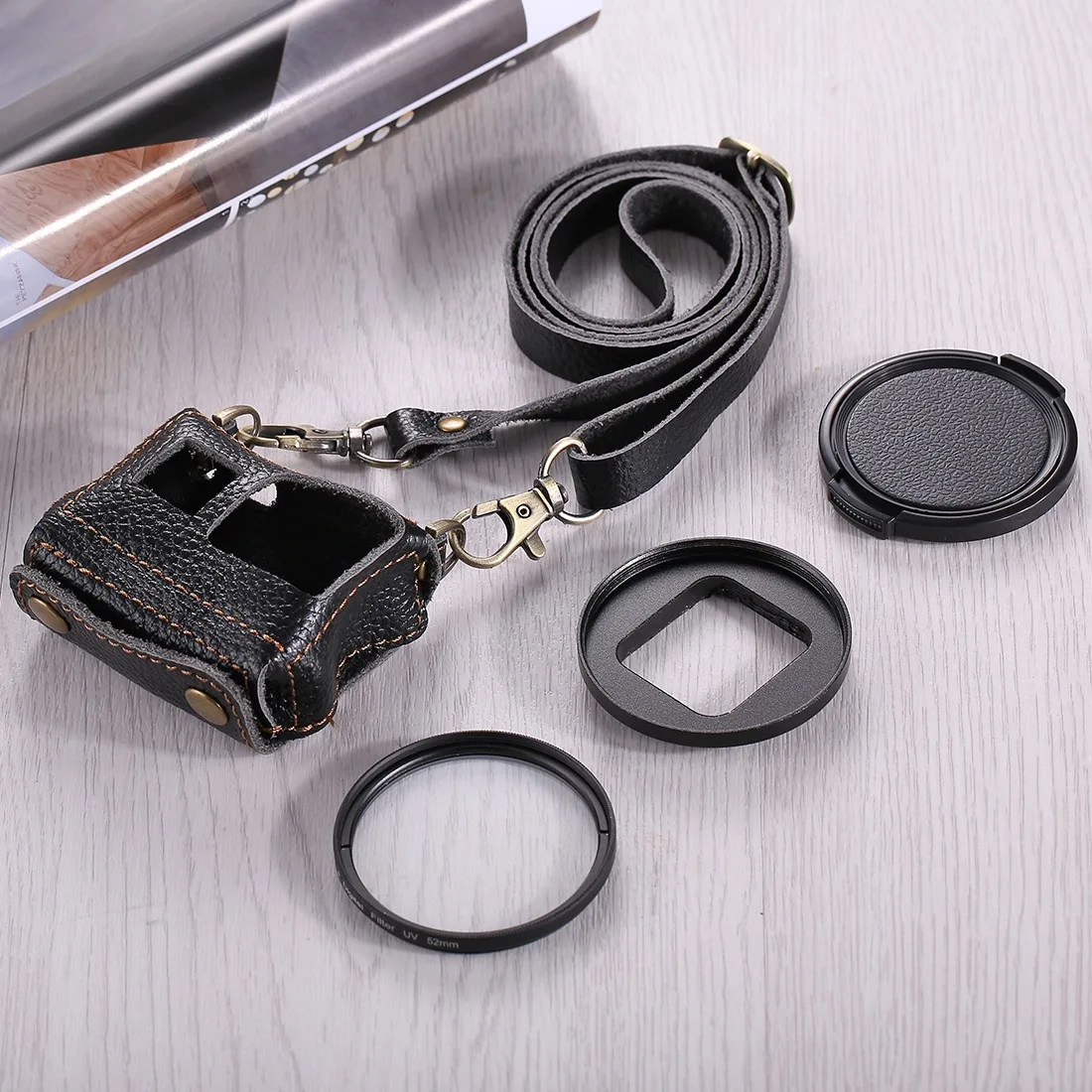 Go pro accessories Genuine leather case for Gopro HERO6/5 leather sleeve bag with 52mmUV mirror for gopro 5/6
Go pro accessories Genuine leather case for Gopro HERO6/5 leather sleeve bag with 52mmUV mirror for gopro 5/6