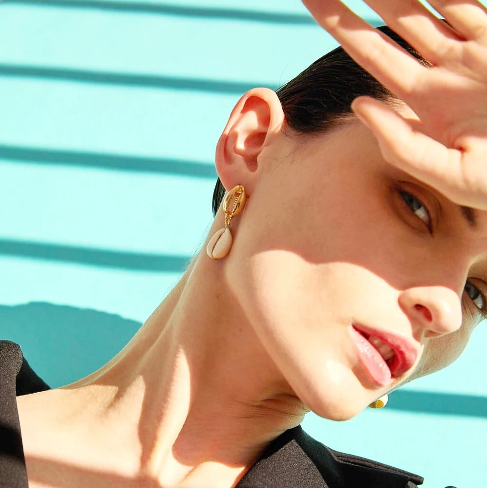 FishPeach Statement Sea Shell Earrings For Women Gold Silver Color Metal Shell Fashion Drop Earrings 2019 Summer Beach Jewelry
FishPeach Statement Sea Shell Earrings For Women Gold Silver Color Metal Shell Fashion Drop Earrings 2019 Summer Beach Jewelry
