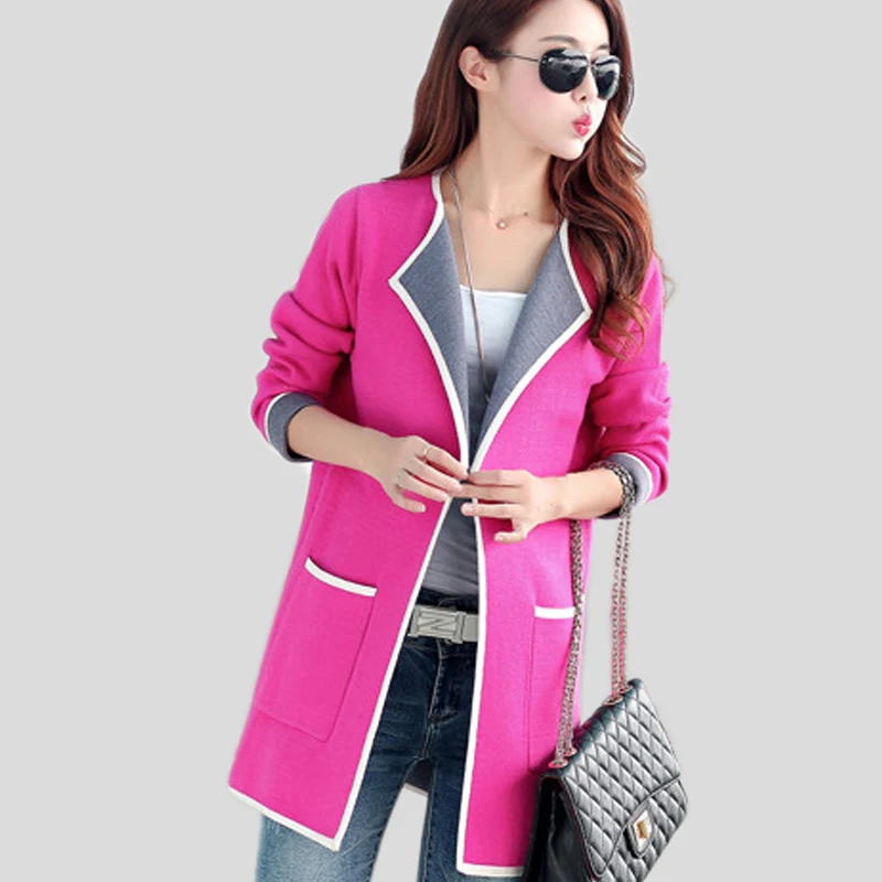 2018 new autumn and winter large size stitching pockets in the long section women's cardigan Korean long-sleeved fresh sweater
2018 new autumn and winter large size stitching pockets in the long section women's cardigan Korean long-sleeved fresh sweater