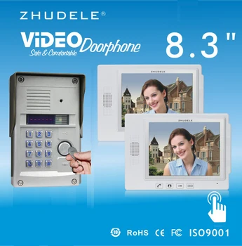 ZHUDELE Security Intercom System 8.3"Video Door Phone Touch Key Doorbell&IR 700TVL HD Home Security CCD Camera FRID Panel 1V2
ZHUDELE Security Intercom System 8.3"Video Door Phone Touch Key Doorbell&IR 700TVL HD Home Security CCD Camera FRID Panel 1V2