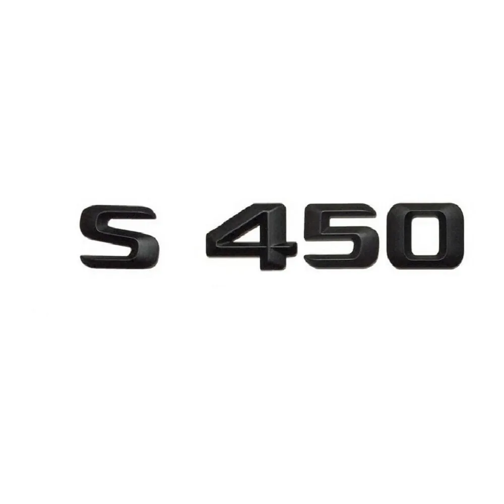 Матовый черный "S 450" Автомобильный багажник задние буквенные цифры знак