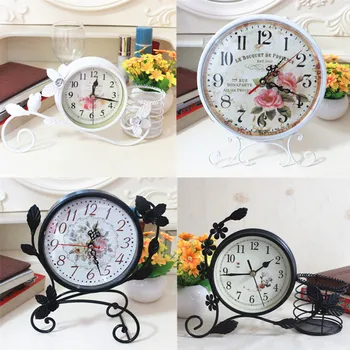 Antique Style Iron Desk Clock with Flower Vase Home Bedroom Ornaments Decoration Vintage Table Clock Gift Crafts
Antique Style Iron Desk Clock with Flower Vase Home Bedroom Ornaments Decoration Vintage Table Clock Gift Crafts