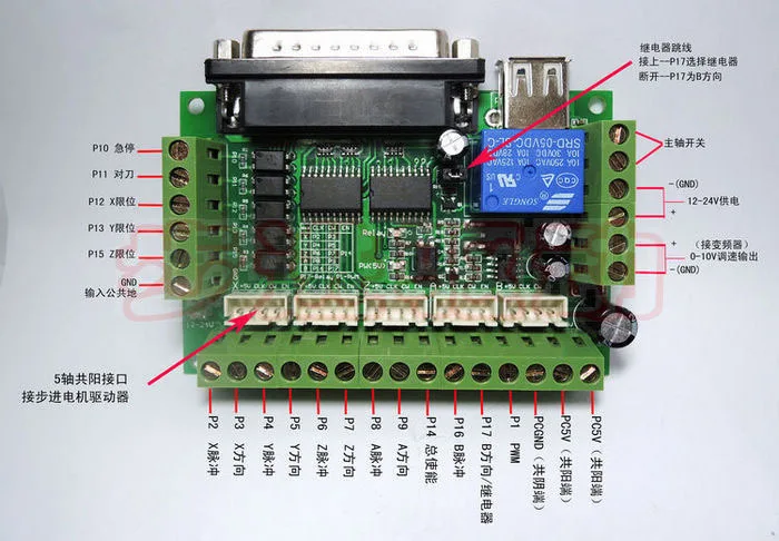 Free shipping MACH3 engraving machine 5-axis stepper motor control board cnc interface board with optocoupler isolation
Free shipping MACH3 engraving machine 5-axis stepper motor control board cnc interface board with optocoupler isolation