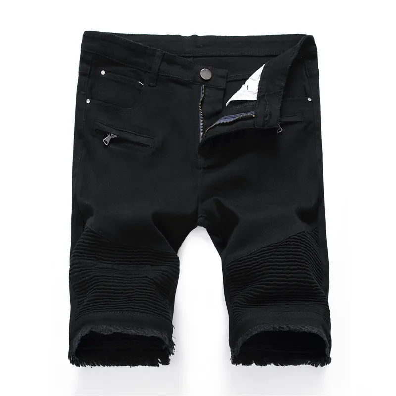 Men's Fashion High Street Zip Stretch Self-cultivation Casual jeans White Black Shorts Hole Men's pants more size 28-40 42
Men's Fashion High Street Zip Stretch Self-cultivation Casual jeans White Black Shorts Hole Men's pants more size 28-40 42