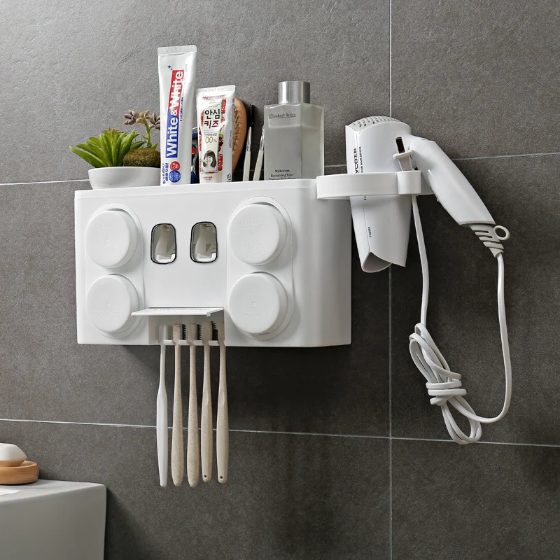 Automatic Toothpaste Dispenser Set Toothpaste Squeezer Wall Toothbrush Holder With 4 Cup+ Hair Dryer Rack Bathroom Organizer Set
Automatic Toothpaste Dispenser Set Toothpaste Squeezer Wall Toothbrush Holder With 4 Cup+ Hair Dryer Rack Bathroom Organizer Set