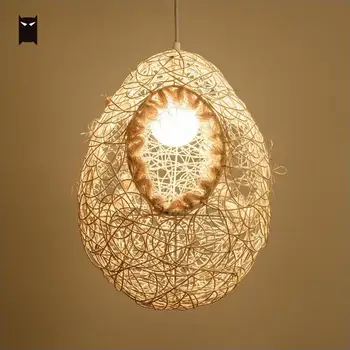 Wicker Rattan Egg Shade Pendant Light Fixture Nordic Scandinavian Rustic Ceiling Lamp Design for Dining Table Room Nursery Room
Wicker Rattan Egg Shade Pendant Light Fixture Nordic Scandinavian Rustic Ceiling Lamp Design for Dining Table Room Nursery Room