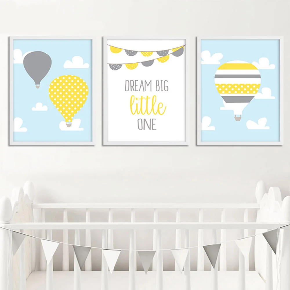 Balloon Cartoon Wall Art Canvas Painting Dream Big Nursery Posters and Prints Nordic Kids Decoration Pictures(No Frame)
Balloon Cartoon Wall Art Canvas Painting Dream Big Nursery Posters and Prints Nordic Kids Decoration Pictures(No Frame)