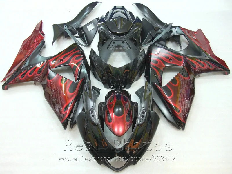 Free 7 gifts fairing kit for Suzuki GSXR1000 09 10 11 12 red flames black fairings set 2009-2012 GSXR1000 NB17
Free 7 gifts fairing kit for Suzuki GSXR1000 09 10 11 12 red flames black fairings set 2009-2012 GSXR1000 NB17