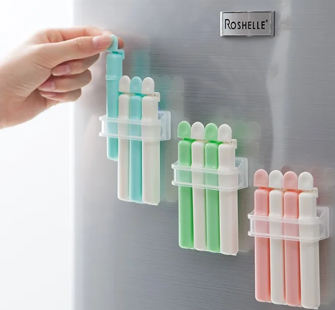 4Pcs/Lot suction cup can be hung on the wall Food Snack Storage Seal Sealing Bag Clips Sealer Clamp Food Bag Clips Kitchen Tool
4Pcs/Lot suction cup can be hung on the wall Food Snack Storage Seal Sealing Bag Clips Sealer Clamp Food Bag Clips Kitchen Tool