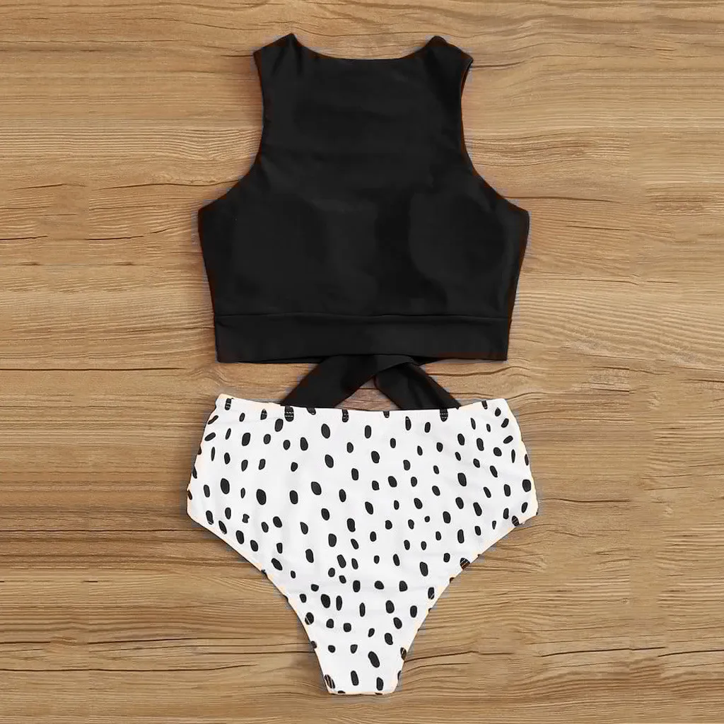 swimsuit women swimwear two pieces Bikini Set Knot Front Crop Top Swimsuit with Dot Print tankini maillots de bain femmes 50*
swimsuit women swimwear two pieces Bikini Set Knot Front Crop Top Swimsuit with Dot Print tankini maillots de bain femmes 50*