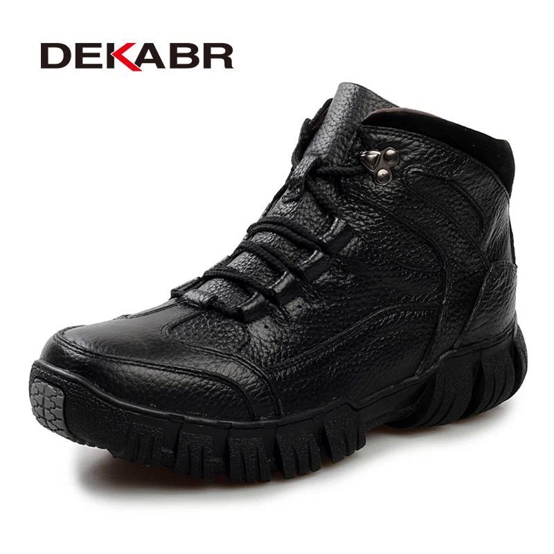 DEKABR Genuine Leather High Quality Men Boots Autumn Winter Shoes Men Fashion Lace-up Boots Waterproof Leather Male Boots
DEKABR Genuine Leather High Quality Men Boots Autumn Winter Shoes Men Fashion Lace-up Boots Waterproof Leather Male Boots