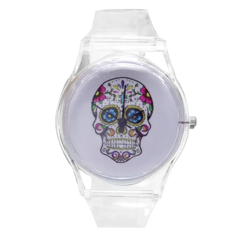 New Fashion Women Girls Kids Lovely Watches Wristwatch Transparent 8 Colors Quartz Cartoon Watch gift Skull Relogio
New Fashion Women Girls Kids Lovely Watches Wristwatch Transparent 8 Colors Quartz Cartoon Watch gift Skull Relogio