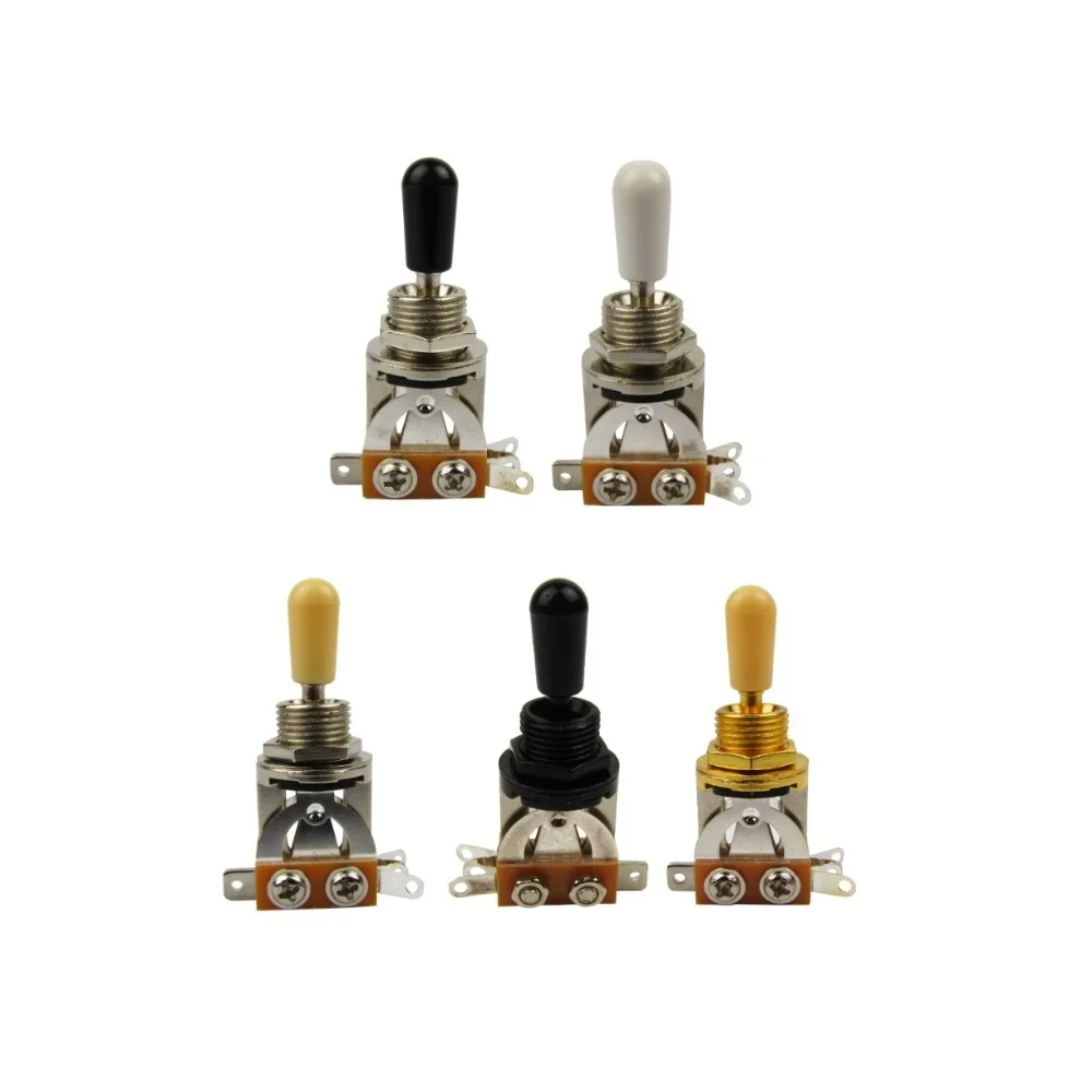 NEW 1pcs 3 Way Pickup Selector Toggle Switch with Tip Knob Cap for Electric Guitar Bass, 5 Colors for Choose
NEW 1pcs 3 Way Pickup Selector Toggle Switch with Tip Knob Cap for Electric Guitar Bass, 5 Colors for Choose