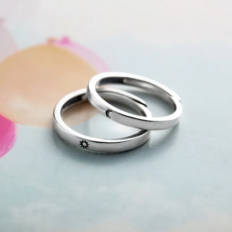 925 Sterling Silver Opening Ring Sun Moon Love Pair Lovely Simplicity Sunlight Female Adjustable Anti-allergy Z5382
925 Sterling Silver Opening Ring Sun Moon Love Pair Lovely Simplicity Sunlight Female Adjustable Anti-allergy Z5382