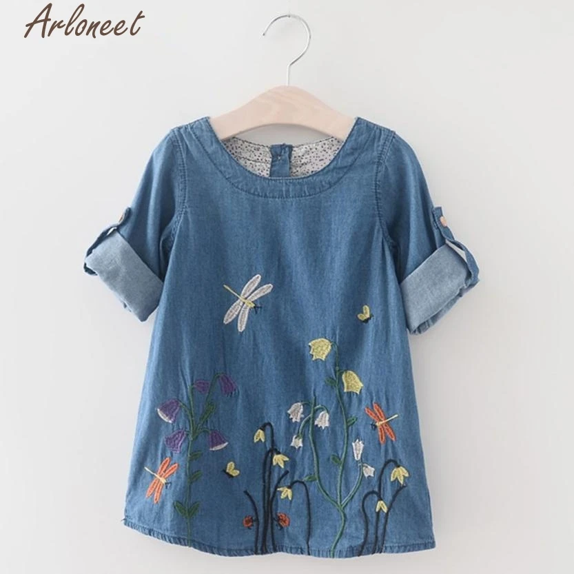 ARLONEET Toddler Girls Clothes Embroidery Denim Princess Dragonfly Flower Embroidery Cowboy Dresses Kids Vestido Infantil RE28
ARLONEET Toddler Girls Clothes Embroidery Denim Princess Dragonfly Flower Embroidery Cowboy Dresses Kids Vestido Infantil RE28