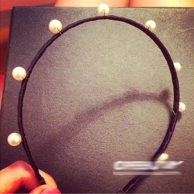 8 Sleek White Simulated Pearl Binded Narrow Band Black Hairband Elegant Headwear Women Fashion Hair Accessories
8 Sleek White Simulated Pearl Binded Narrow Band Black Hairband Elegant Headwear Women Fashion Hair Accessories