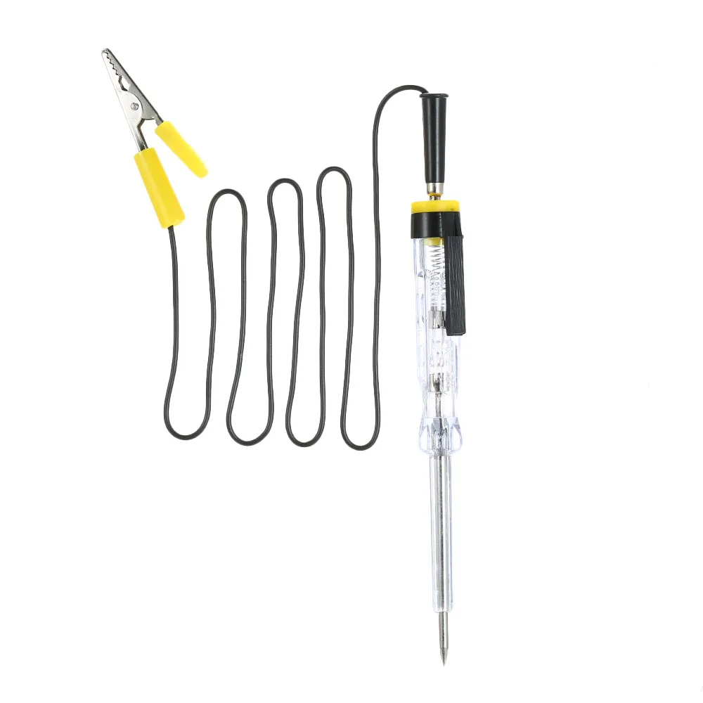 Voltage Tester Electrical Voltage Test Pen 6V/12V/24V Circuit Tester with Indicator Light Alligator Clip
Voltage Tester Electrical Voltage Test Pen 6V/12V/24V Circuit Tester with Indicator Light Alligator Clip