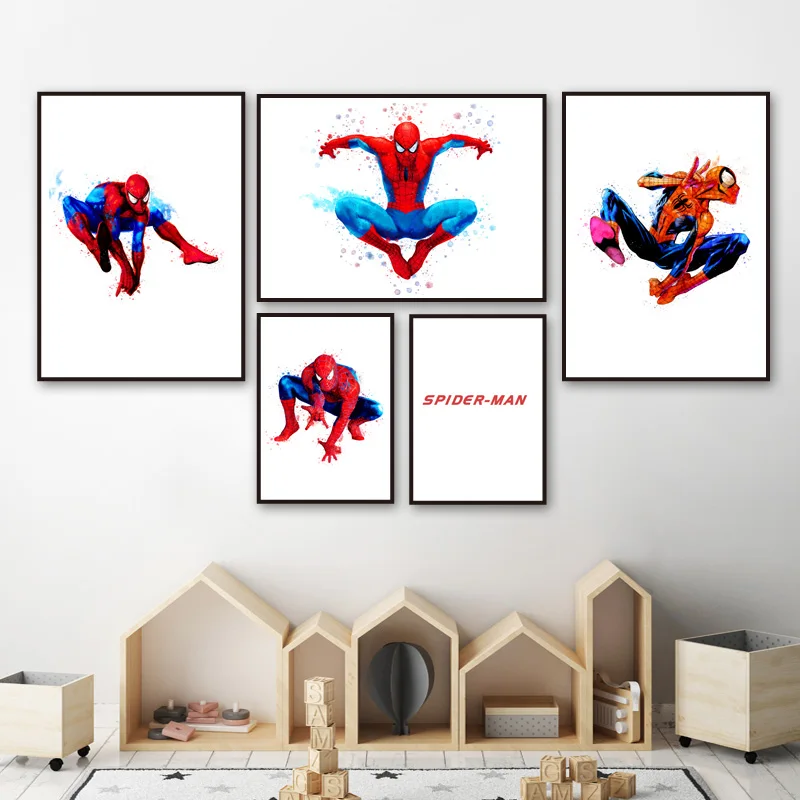 Watercolor Superhero Spider-man Quotes Wall Art Canvas Painting Nordic Posters And Prints Wall Pictures For Boy Kids Room Decor
Watercolor Superhero Spider-man Quotes Wall Art Canvas Painting Nordic Posters And Prints Wall Pictures For Boy Kids Room Decor