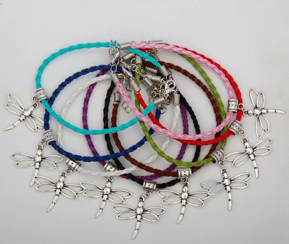 50pcs Fashion Jewelry Vintage Silver Dragonfly Animals Charm Multicolor Braided Rope Protection Bracelets Bracelet Women D388
50pcs Fashion Jewelry Vintage Silver Dragonfly Animals Charm Multicolor Braided Rope Protection Bracelets Bracelet Women D388